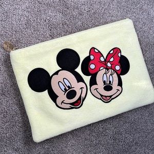 Stoney Clover Lane Mickey & Minnie yellow zipper pouch